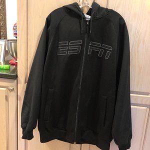 ESPN LOGO BLACK HOODIE ZIPPER. XL